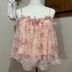 Floral Pink Camisole Top